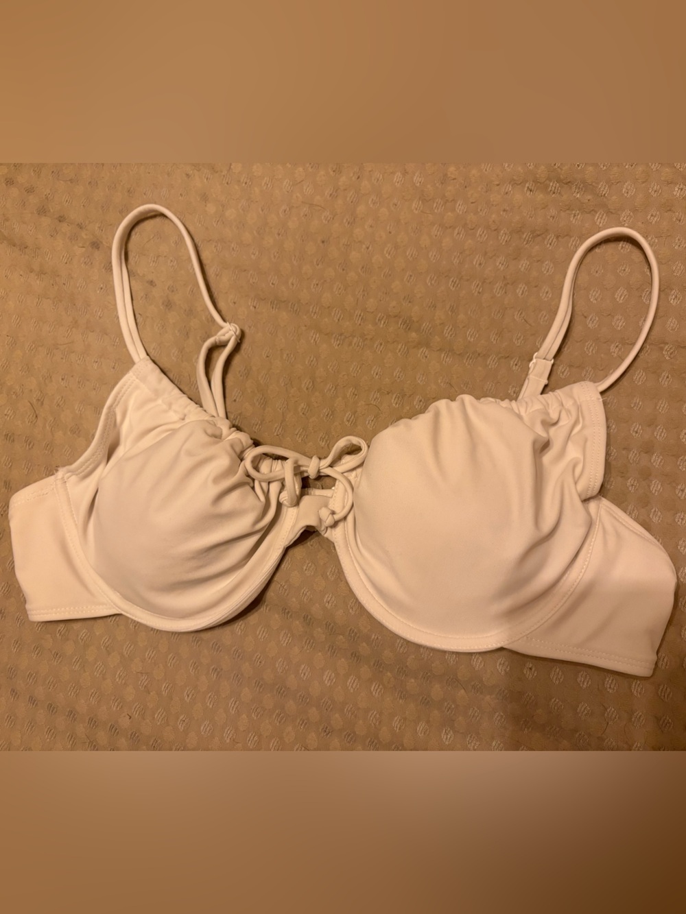 Old Navy White Underwire Tie-Front Bikini Top